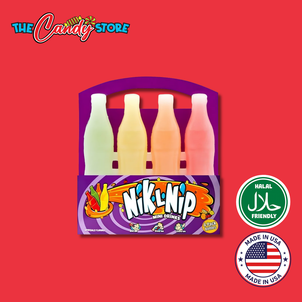 Nik L Nip Original Wax Bottles Fruit Flavored Mini Drinks