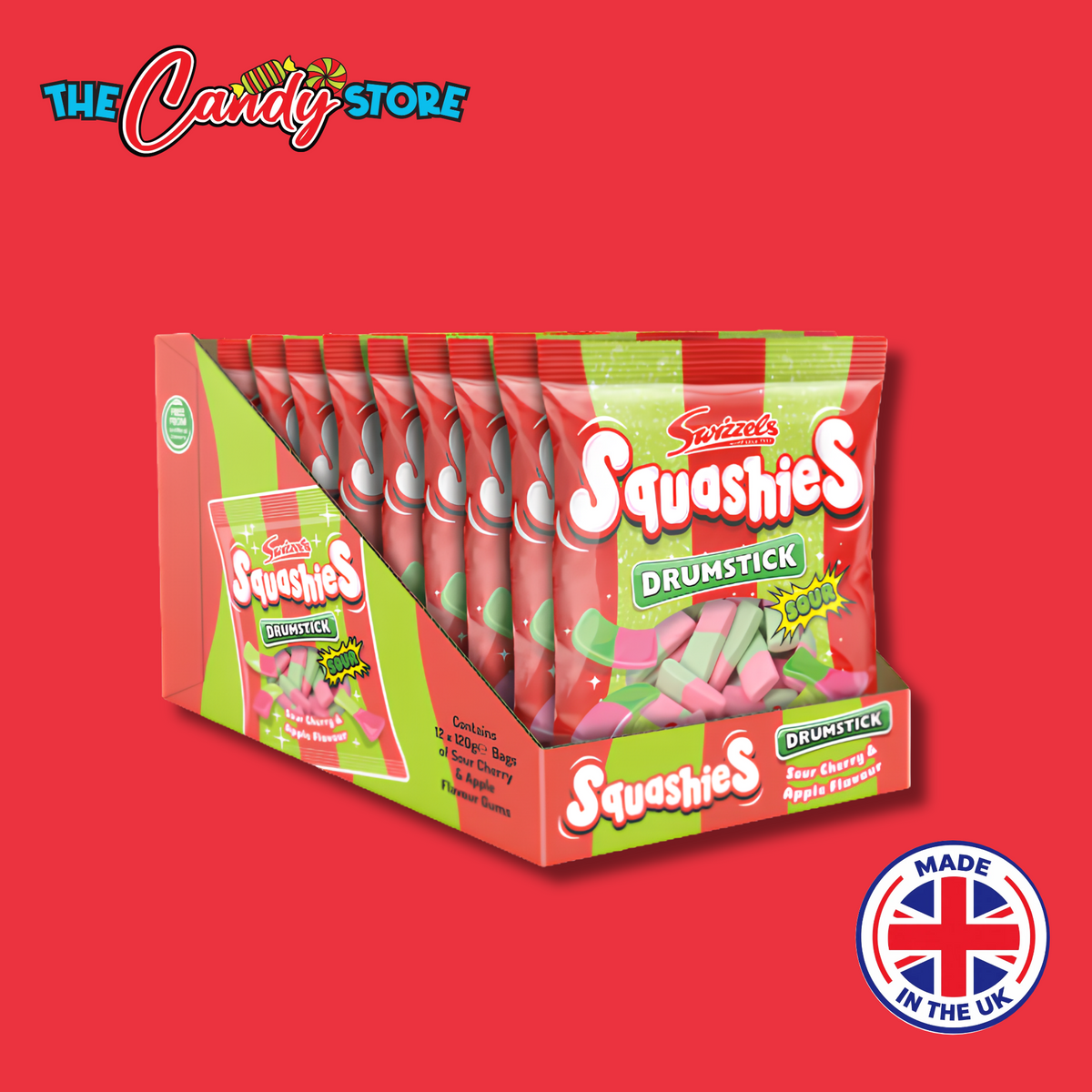 Swizzels Squashies Sour Cherry & Apple Chewy Candy