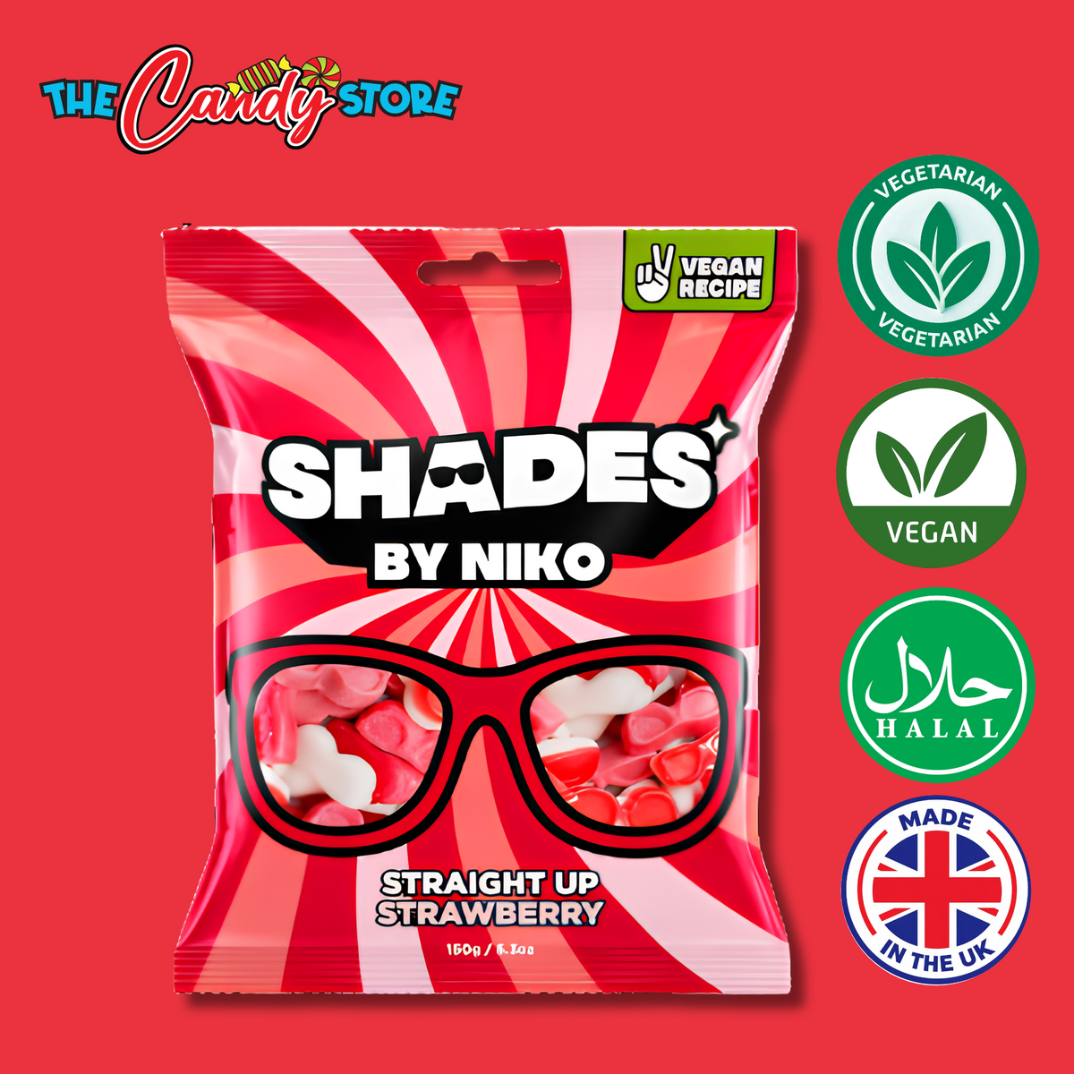Shades by Niko Straight Up Strawberry Bag, 150g