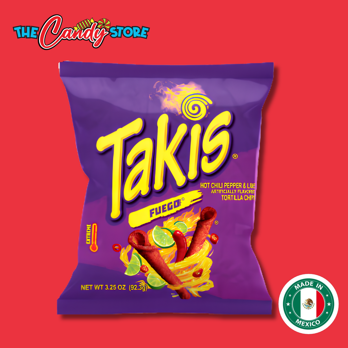 Takis Fuego Hot Chilli Pepper & Lime Rolled Tortilla Chips