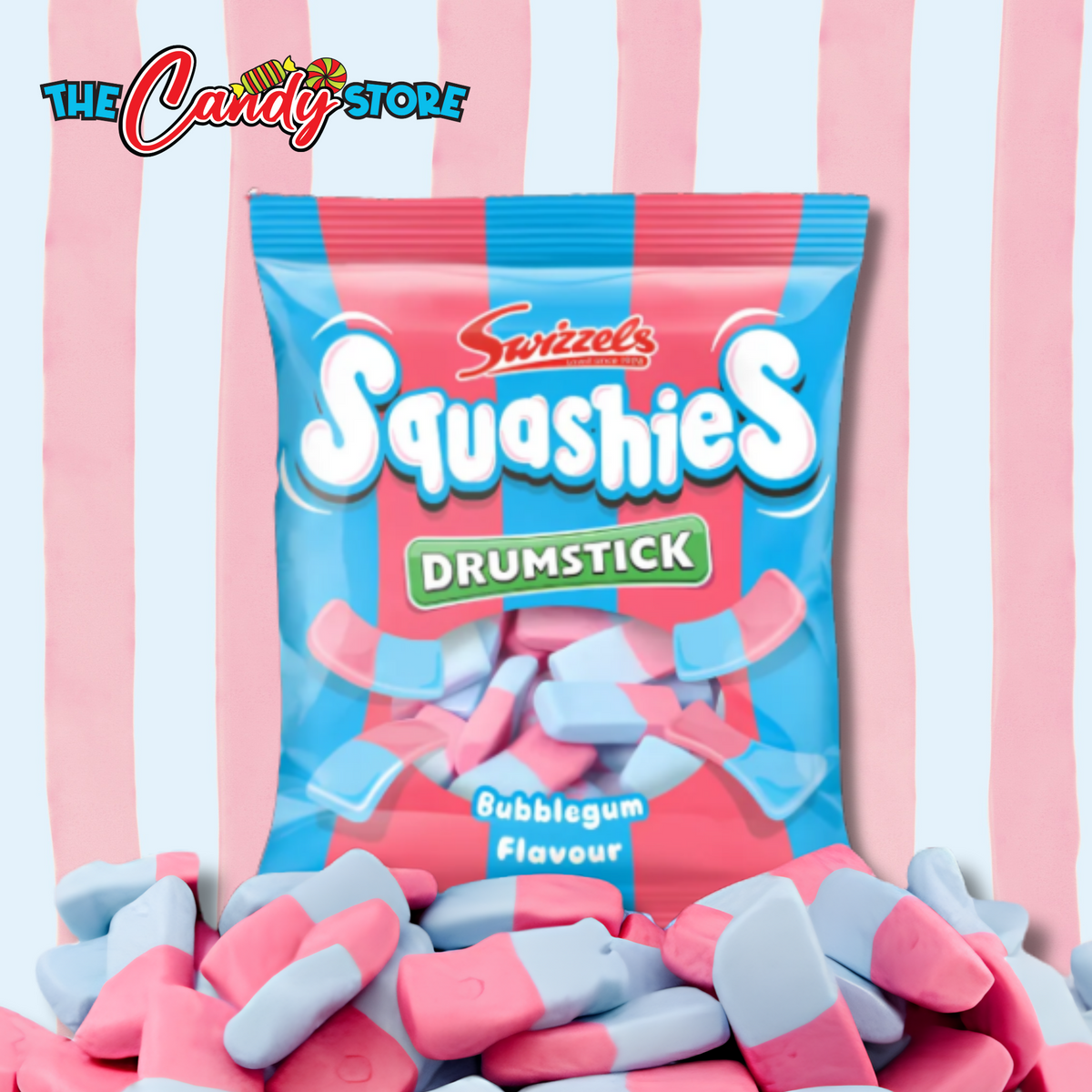 Swizzels Squashies Bubblegum Flavour Chewy Candy, 120g