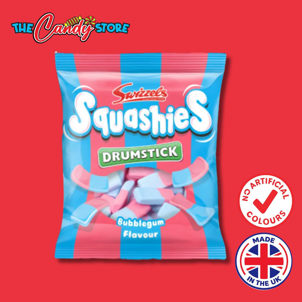 Swizzels Squashies Bubblegum Flavour Chewy Candy, 120g
