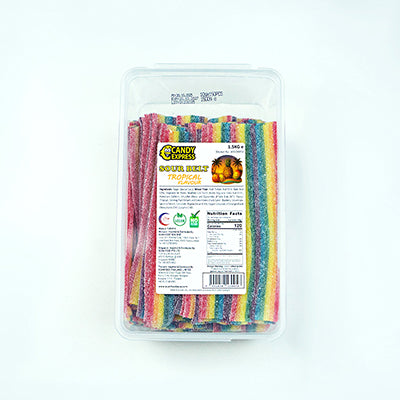 Candy Express Sour Belts Rainbow Tropical (1.5kg Bag)