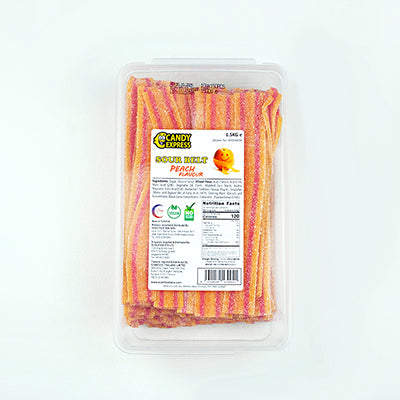 Candy Express Sour Belts Peach (1.5kg Bag)