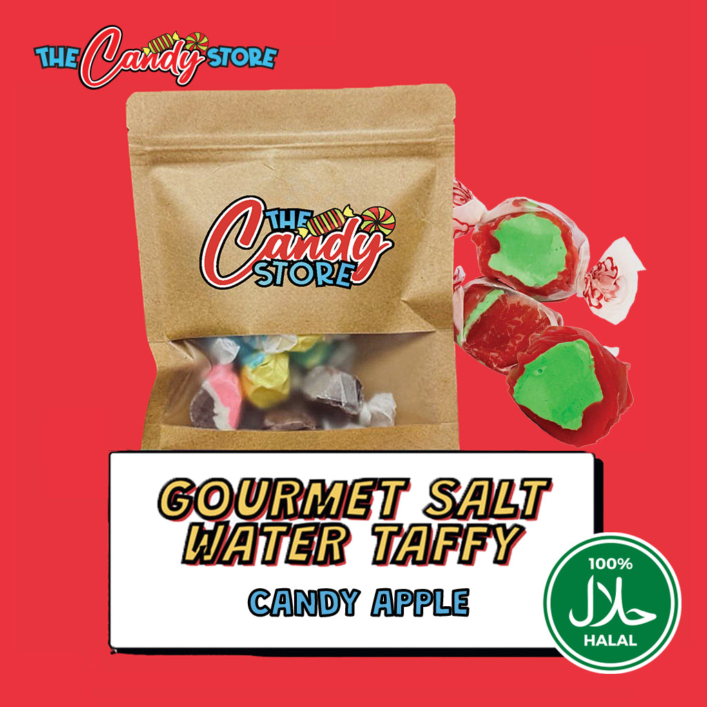 Gourmet Salt Water Candy Red Green Apple Taffy Bag