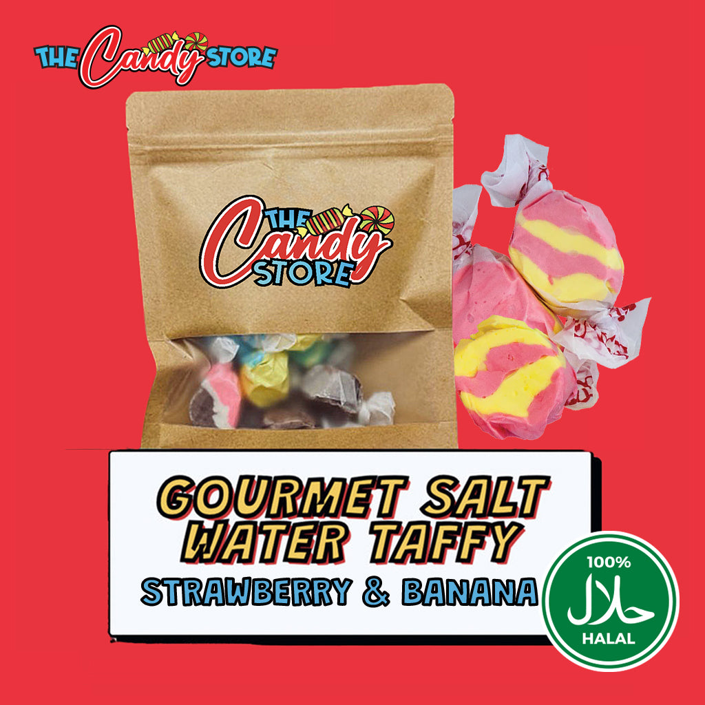 Gourmet Salt Water Strawberry & Banana Taffy Bag