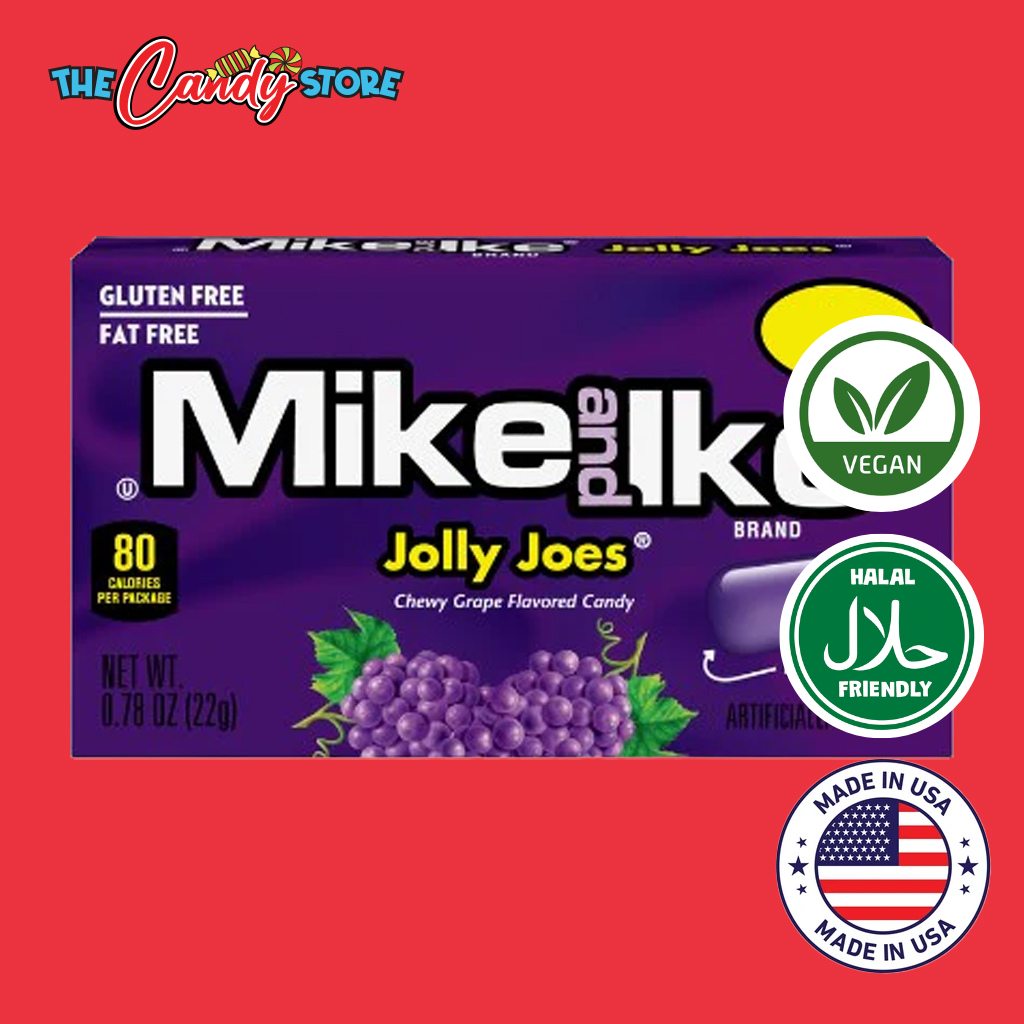 Mike and Ike Grape Jolly Joes Chewy Candy