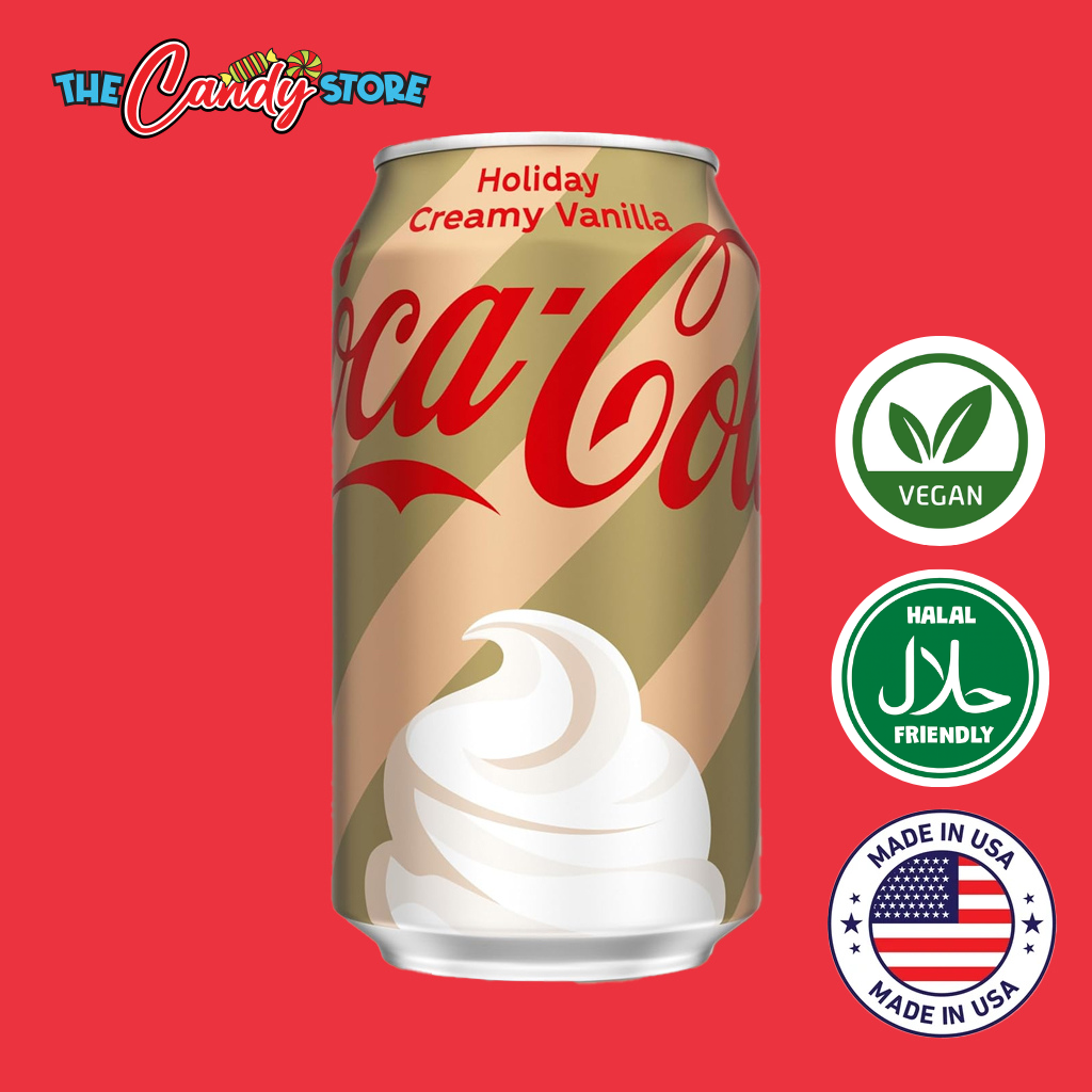 Coca Cola Holiday Creamy Vanilla Soda (dented)