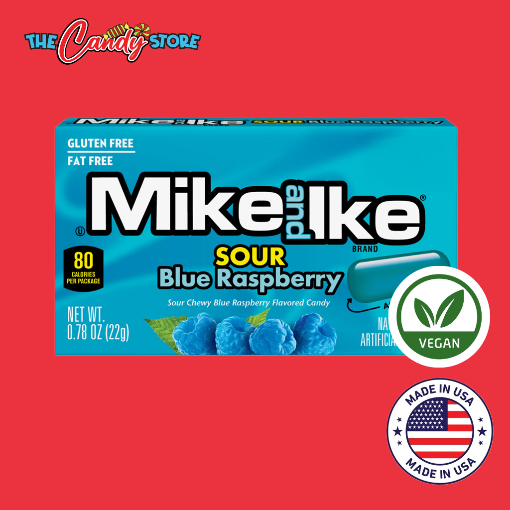 Mike and Ike Sour Blue Raspberry Chewy Candy