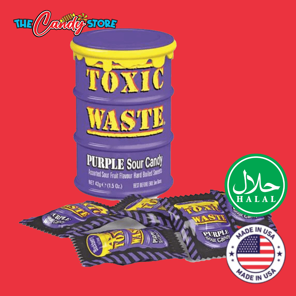 Toxic Waste Purple Drum Hazardously Candy 42g
