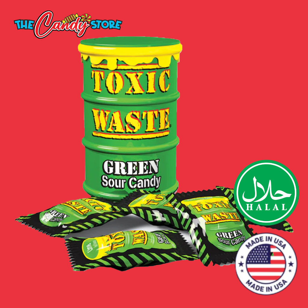 Toxic Waste Green Drum Hazardously Candy 42g