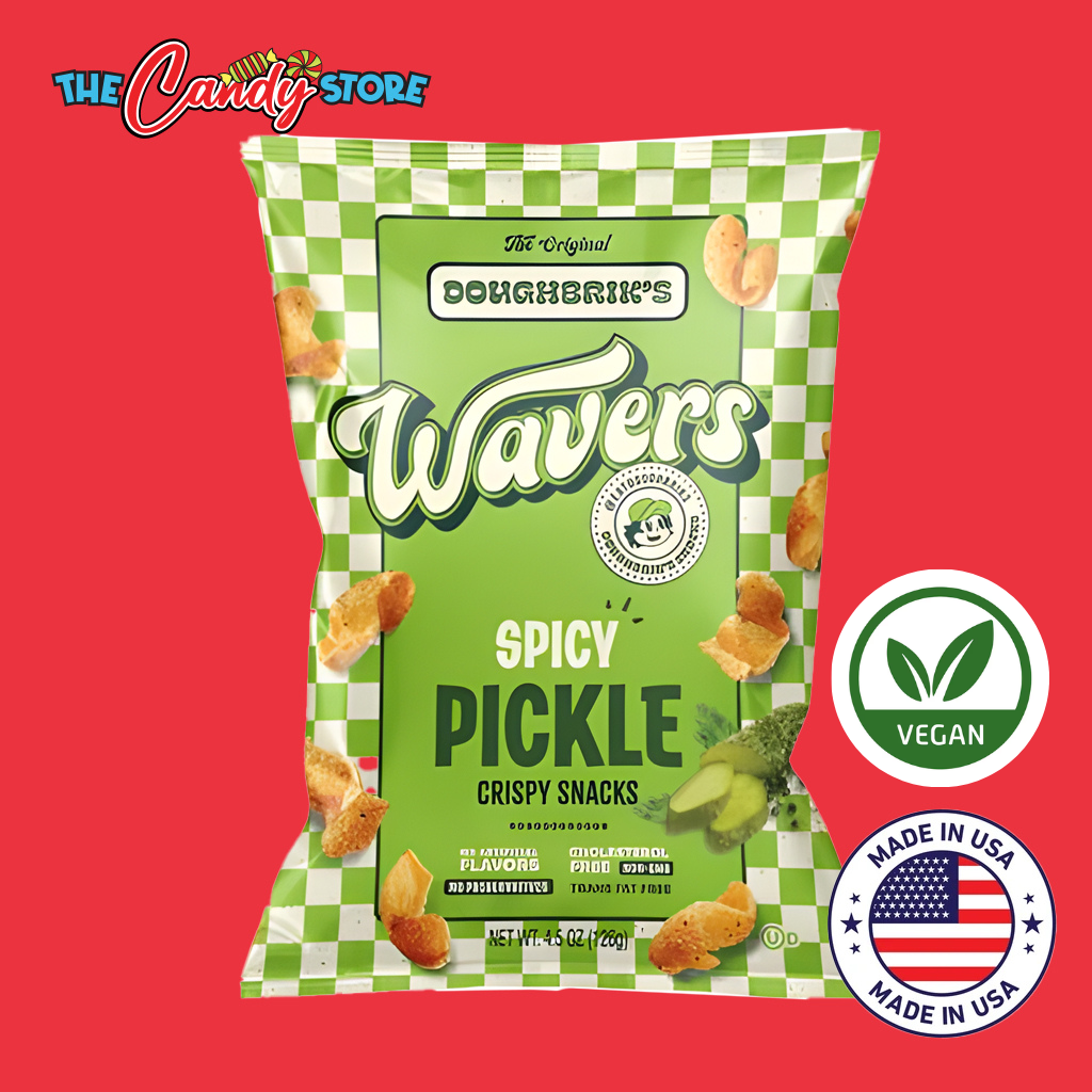 Doughbrik's Spicy Pickle Wavers Snack
