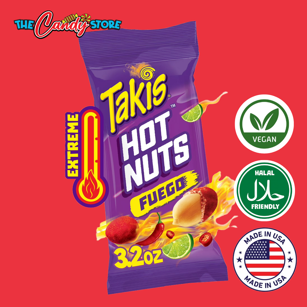 Takis Fuego Chili Pepper & Lime Extreme Spicy Hot Nuts