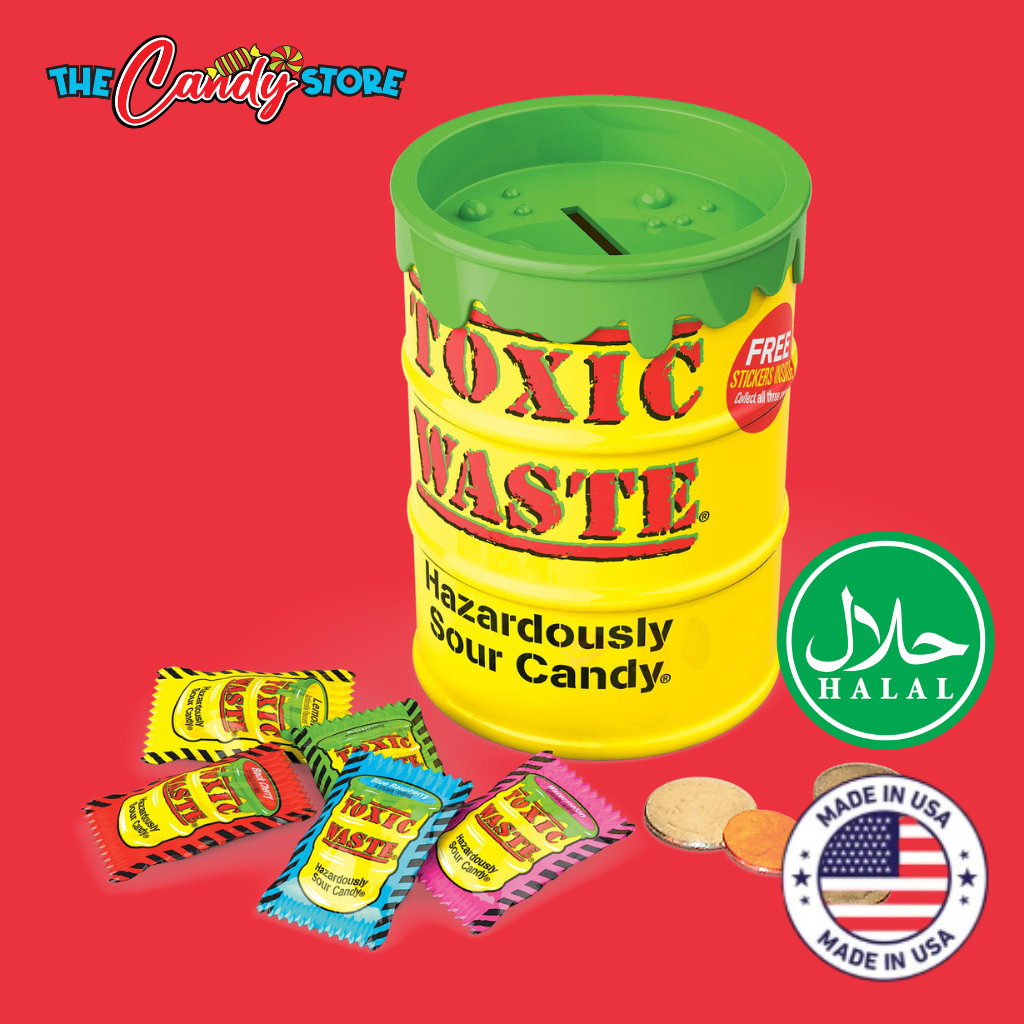 Toxic Waste Yellow Drum Hazardously Candy 42g