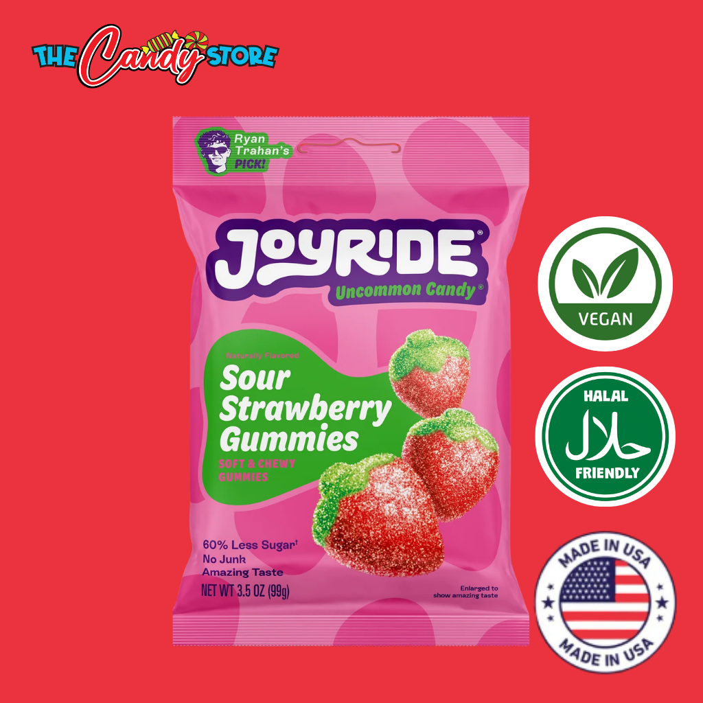 Joyride Sour Strawberry Gummies Candy