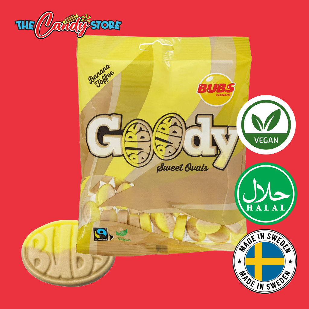 Goody Banana Toffee Ovals Swedish Candy