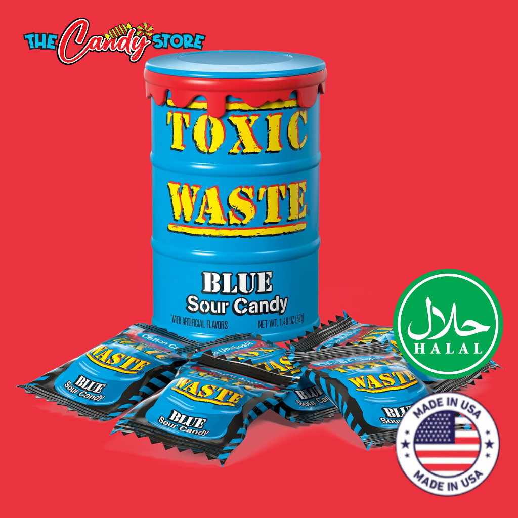 Toxic Waste Blue Drum Hazardously Candy 42g