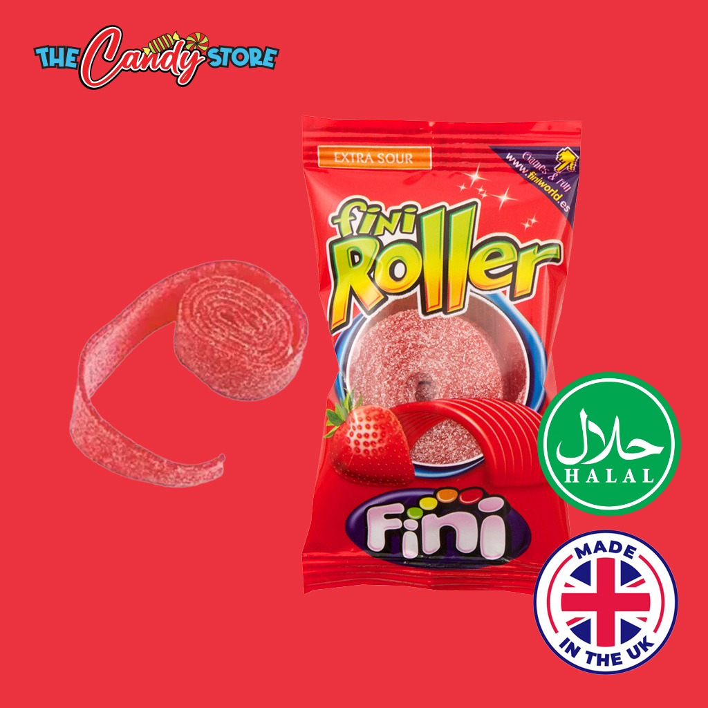 Fini Fizzy Strawberry Rollers Candy