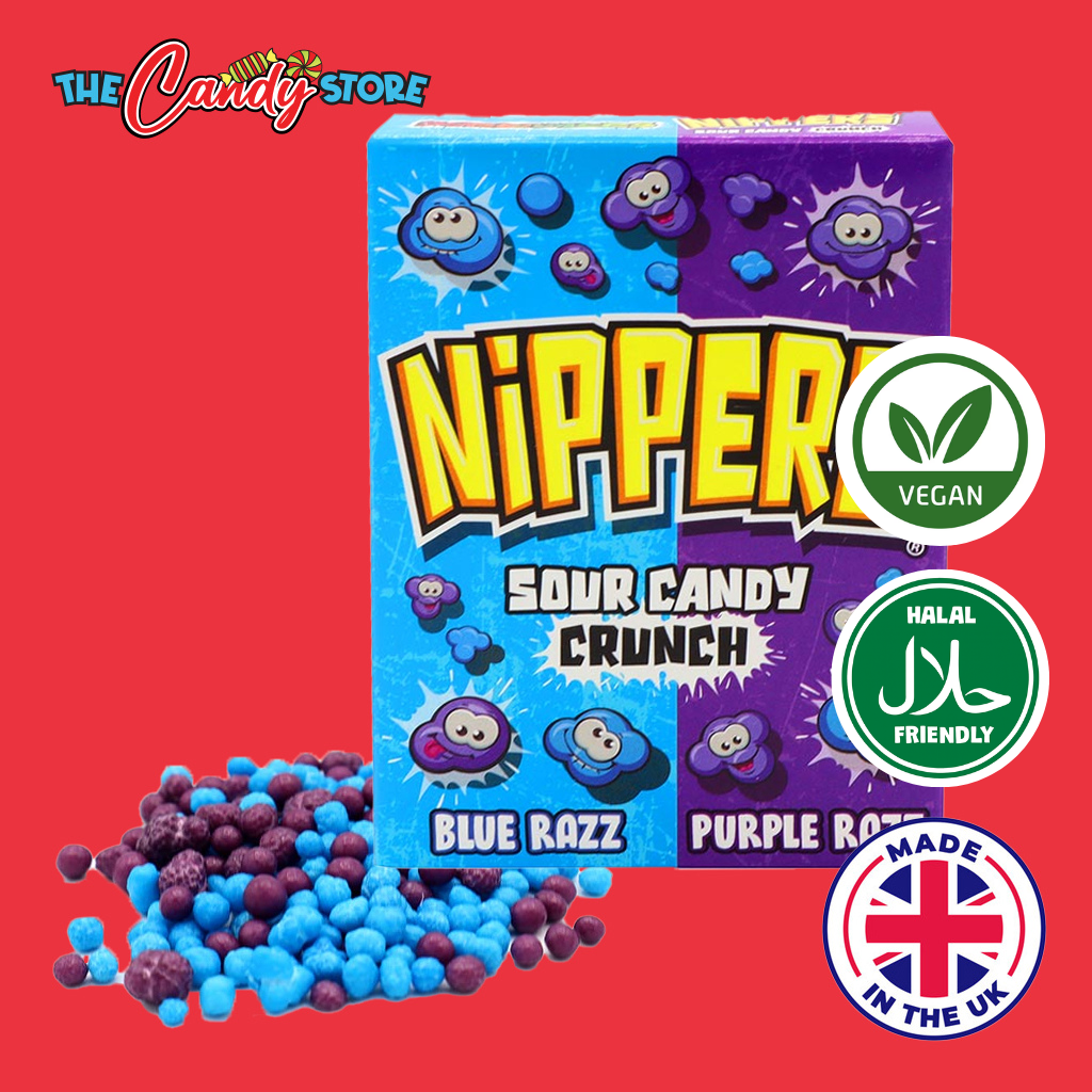 Zed Nippers Blue & Purple Razz Sour Cruncy Candy
