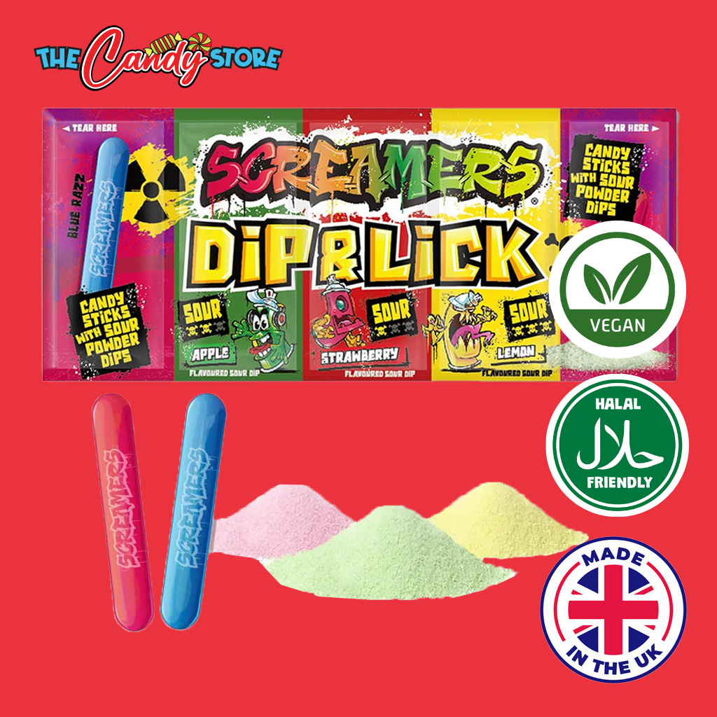 Screamers Dip & Lick Candy Stick With Sour Powder