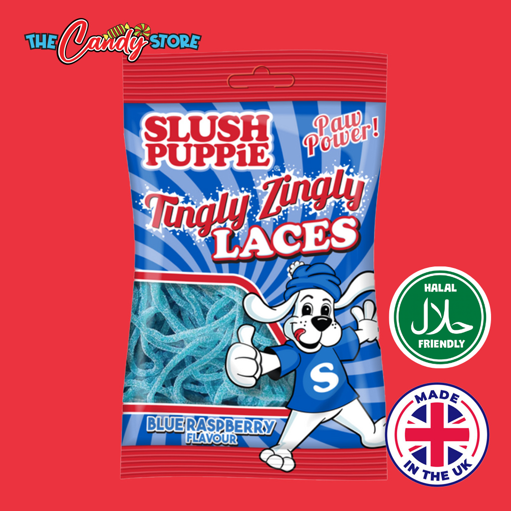 Slush Puppie Blue Raspberry Tingly Zingly Laces Candy