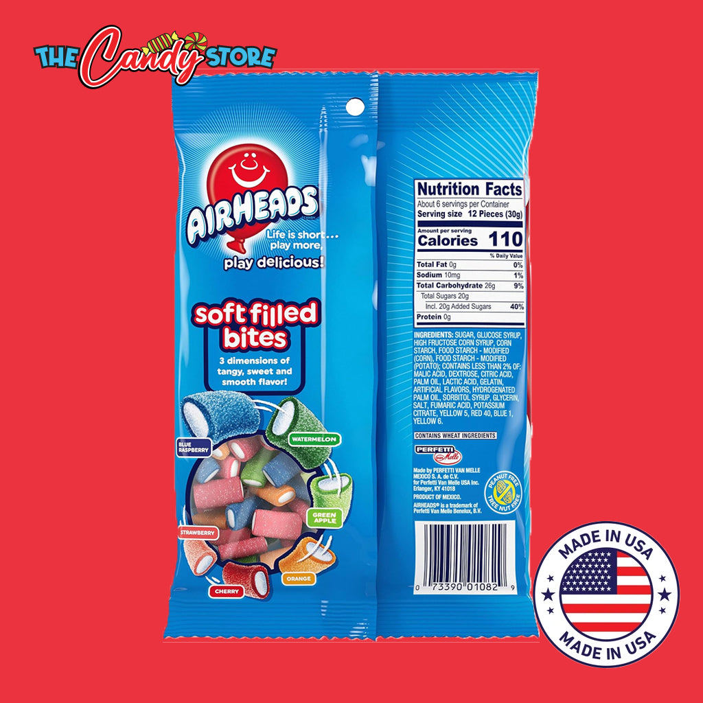 Airheads Soft Filled Bites Assorted Original Flavour Candy