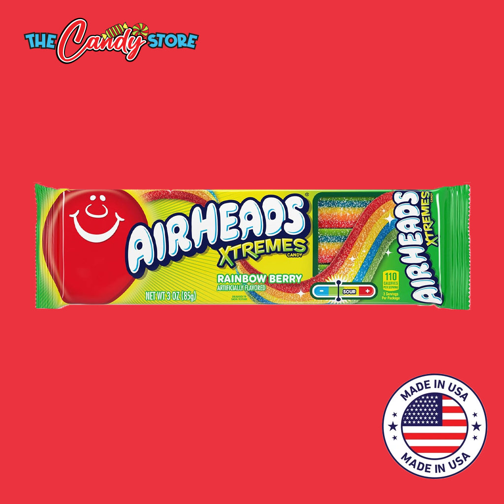 Airheads Xtremes Belt Rainbow Berry Sweetly Sour Candy