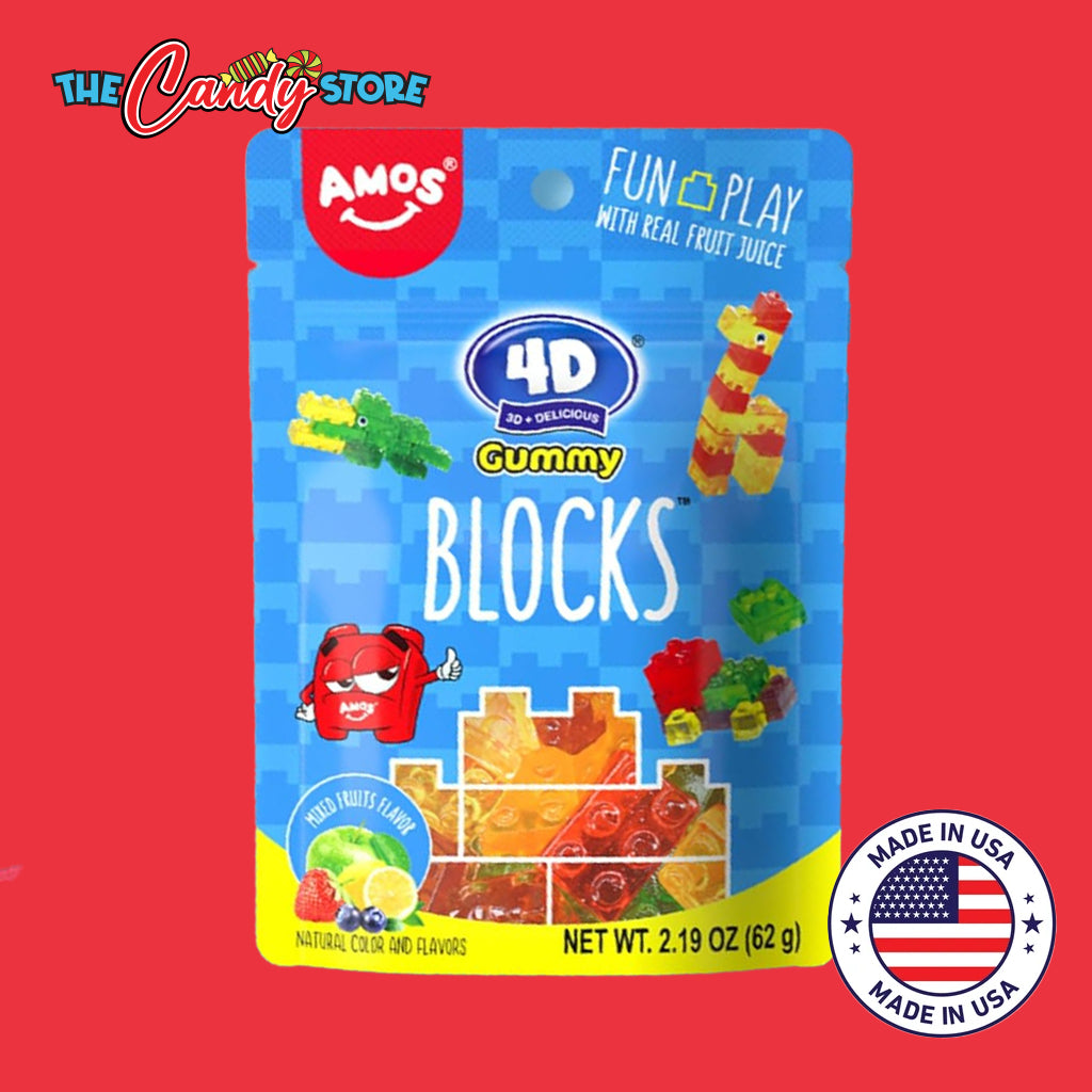Amos 4D Mixed Fruits Gummy Block