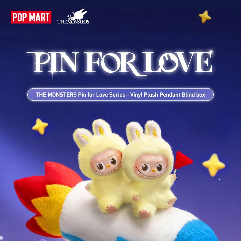THE MONSTERS - Pin For Love Series (A-M) Vinyl Plush Pendant Blind Box