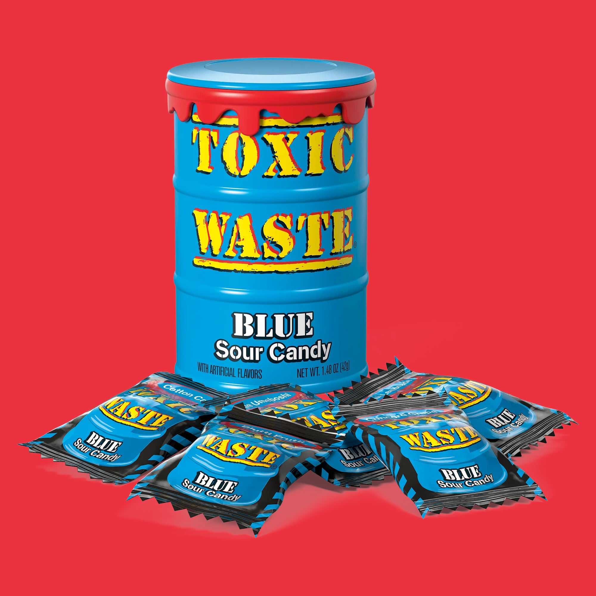 Toxic Waste Blue Drum Hazardously Candy 42g