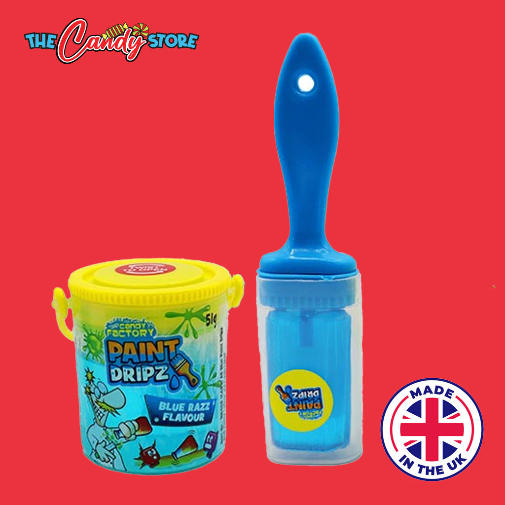 Crazy Candy Factory Blue Razz Paint Dripz Lollipop