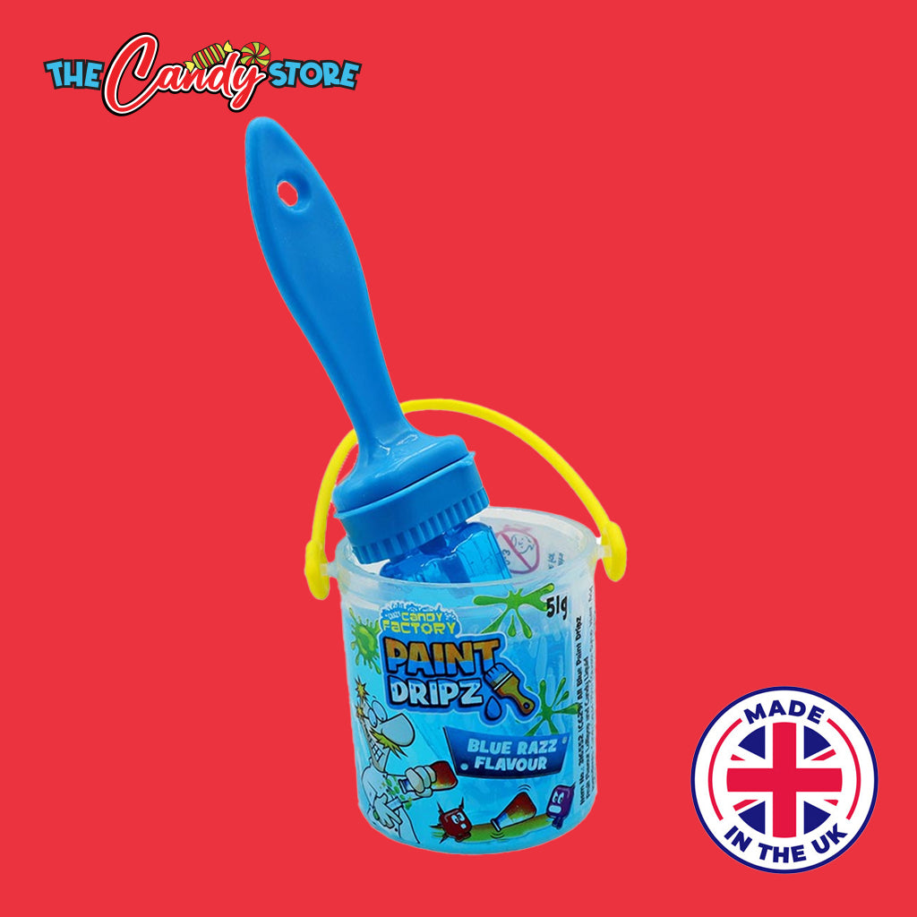 Crazy Candy Factory Blue Razz Paint Dripz Lollipop