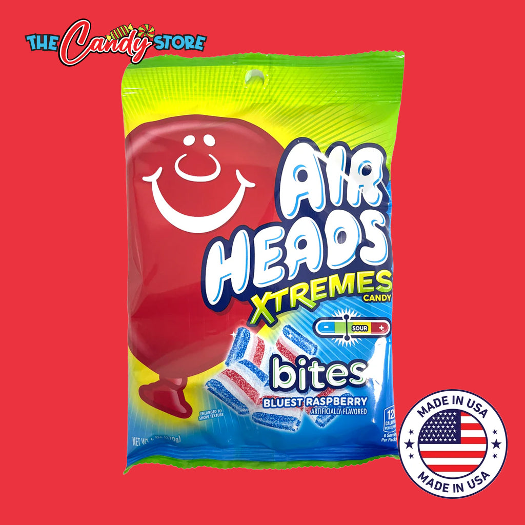 Airheads Xtremes Candy Bluest Raspberry Bites Candy