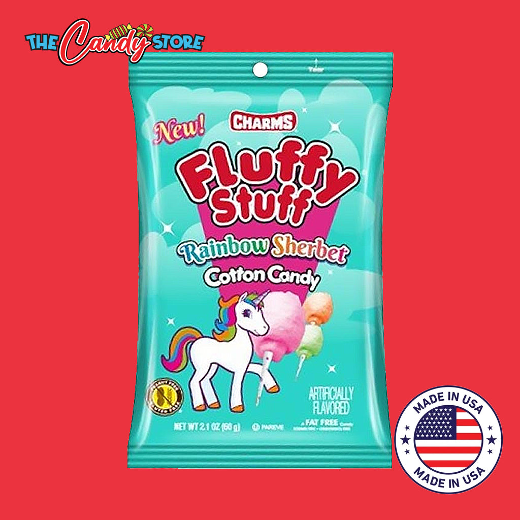 Charms Fluffy Stuff Rainbow Sherbet Cotton Candy