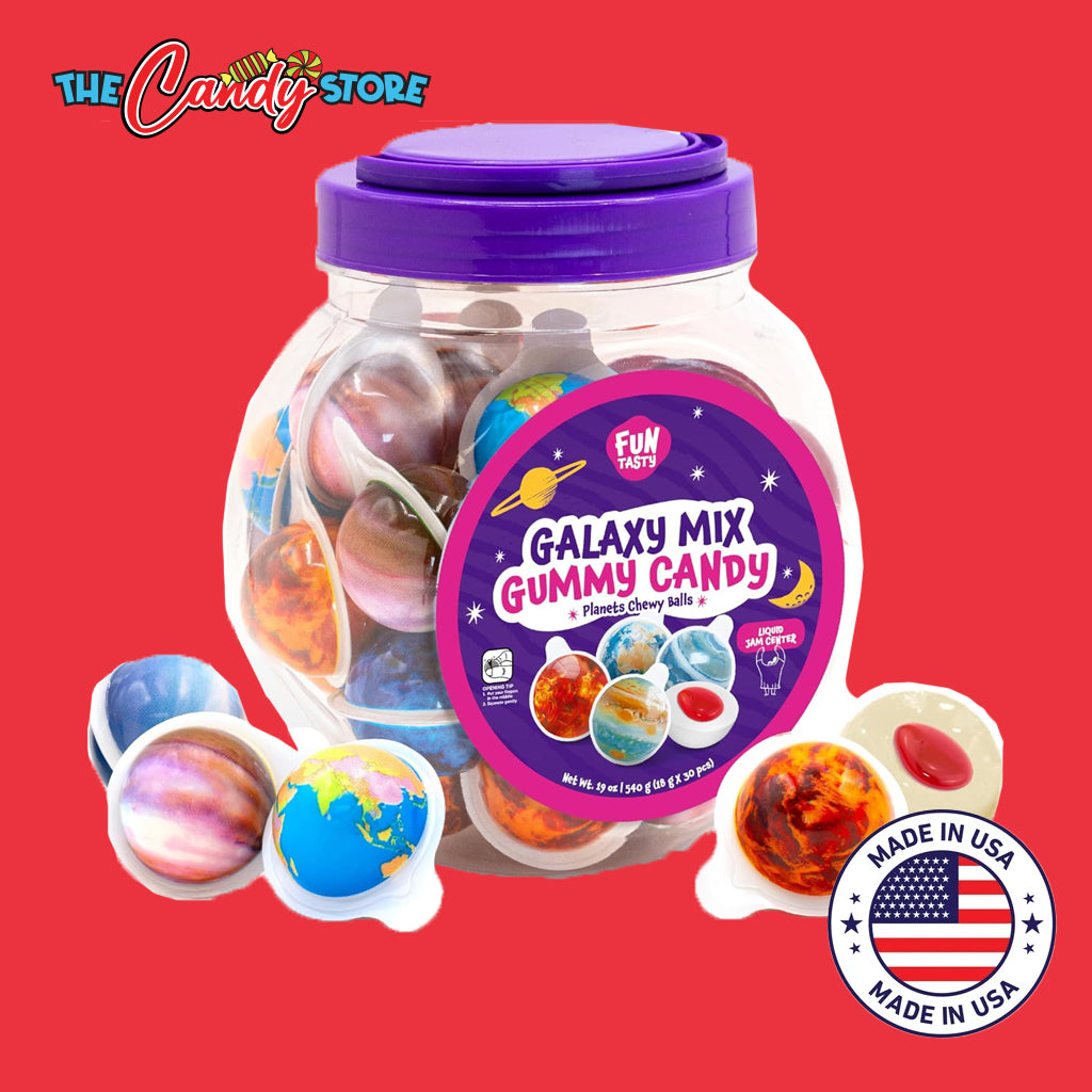 Planet Mix Strawberry Jam Gummy Balls Candy