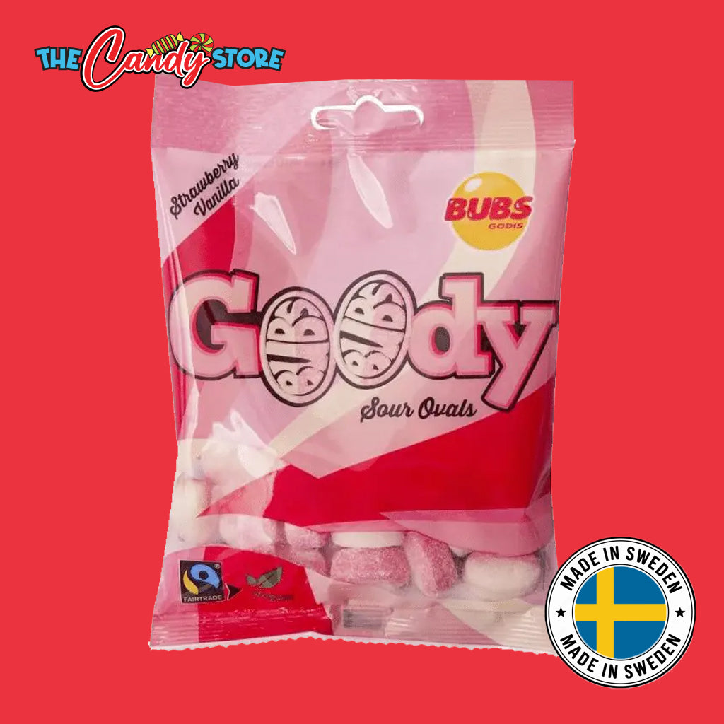 Goody Strawberry Vanilla Sour Ovals Swedish Candy