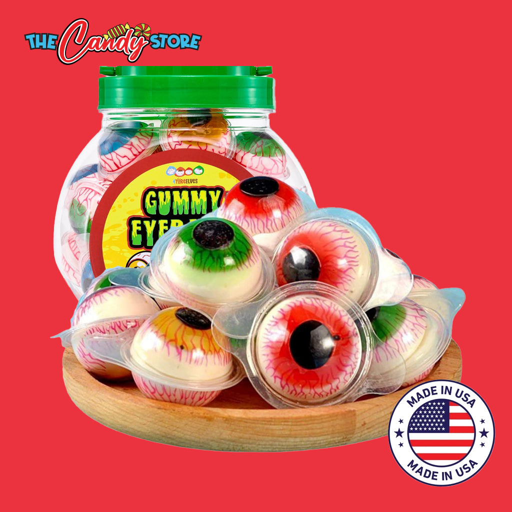Spooky Halloween Gummy Eyeball with Jelly Filling Candy