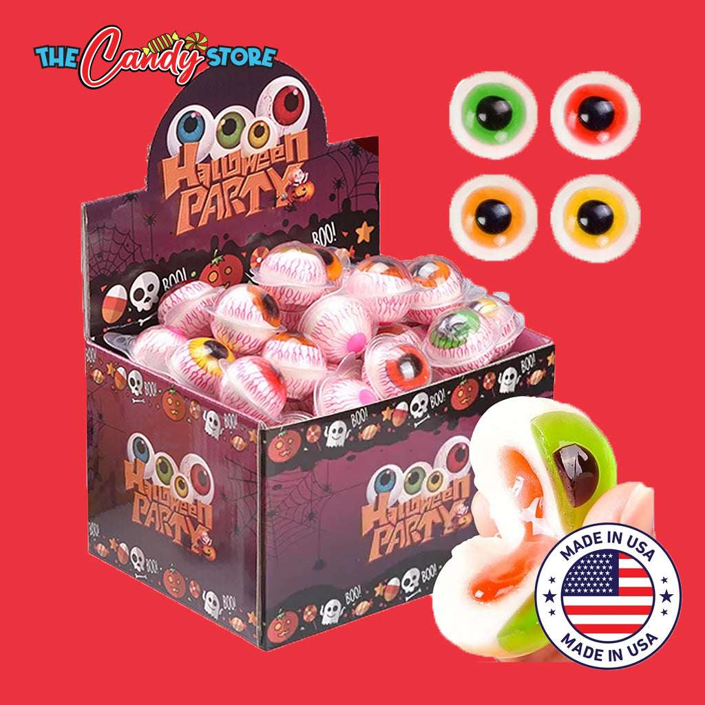 Spooky Halloween Gummy Eyeball with Jelly Filling Candy