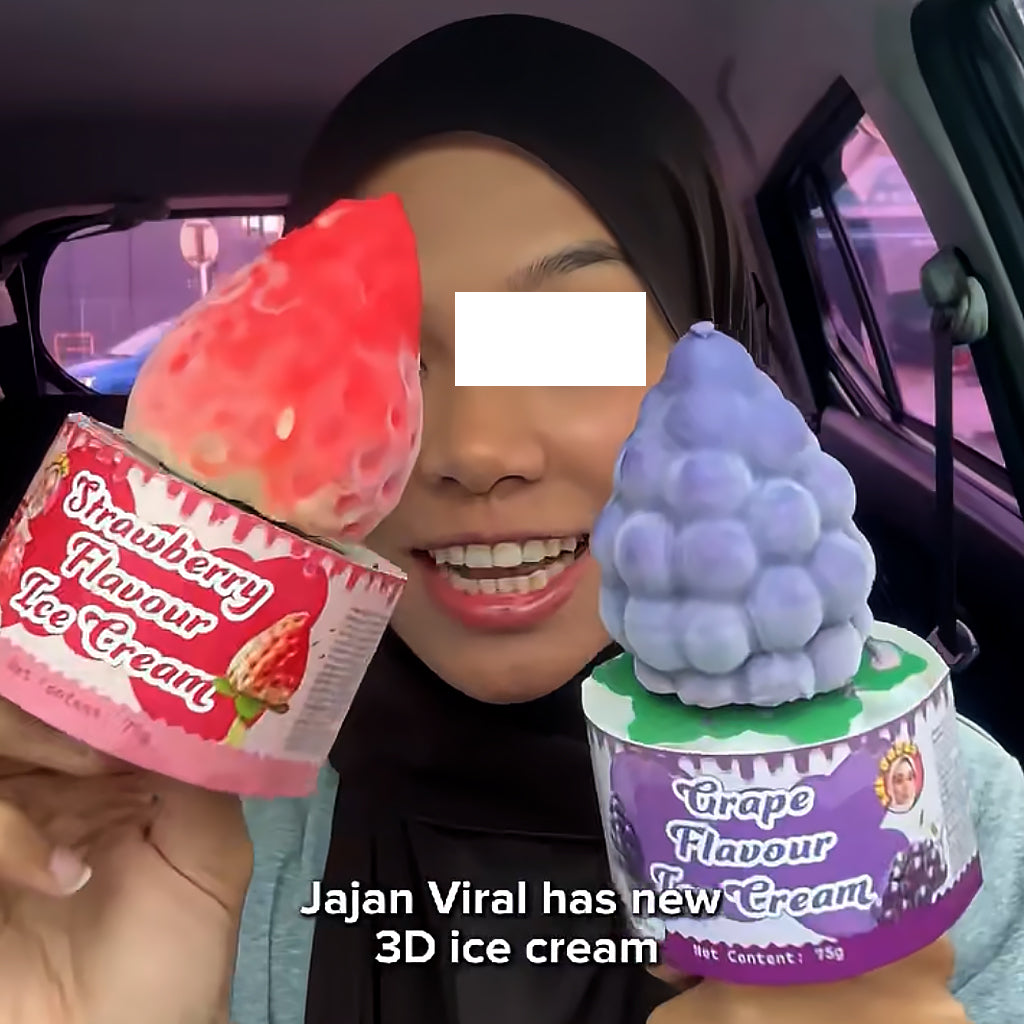 3D Premium Strawberry Ice Cream