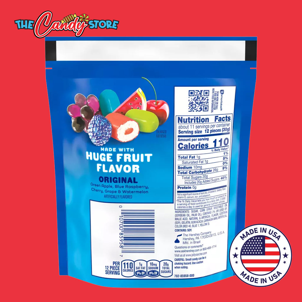 Jolly Rancher Chewy Poppers Original Fruity Candy Bag