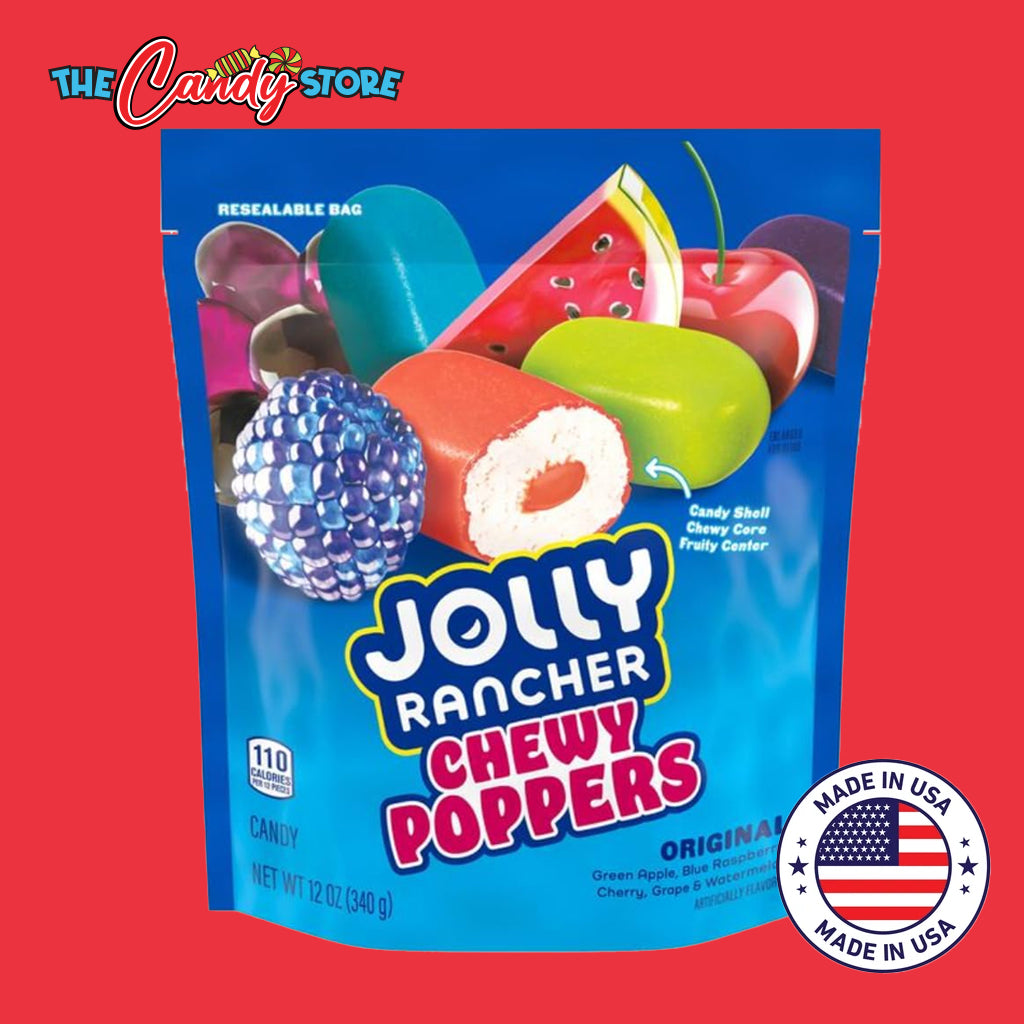 Jolly Rancher Chewy Poppers Original Fruity Candy Bag