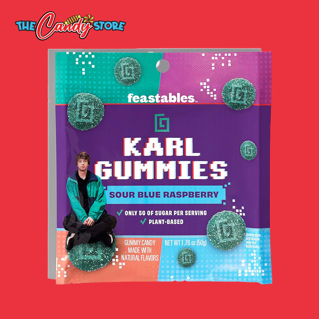 Feastables Karl Gummies Blue Raspberry Sour Candy