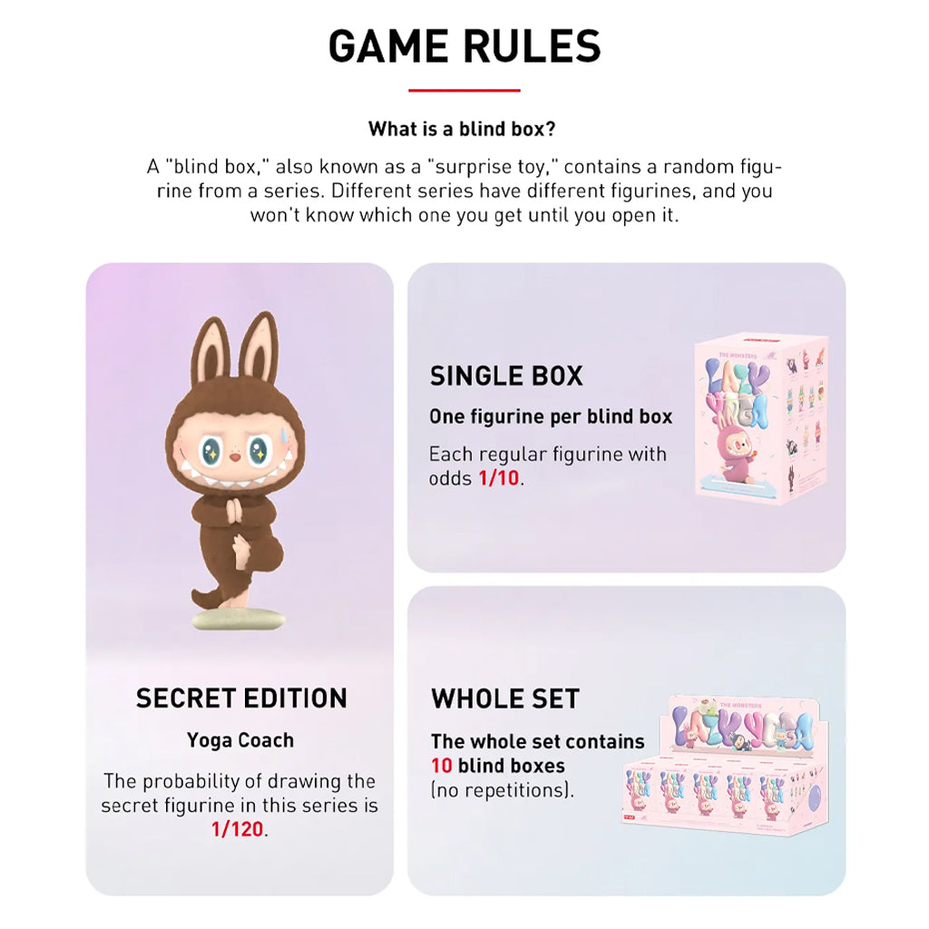 THE MONSTERS - Lazy Yoga Series Figures Blind Box