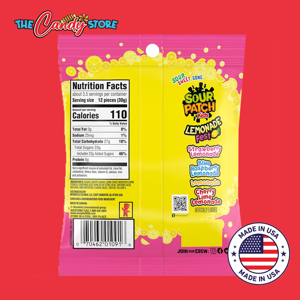 Sour Patch Kids Lemonade Fest Soft & Chewy Candy