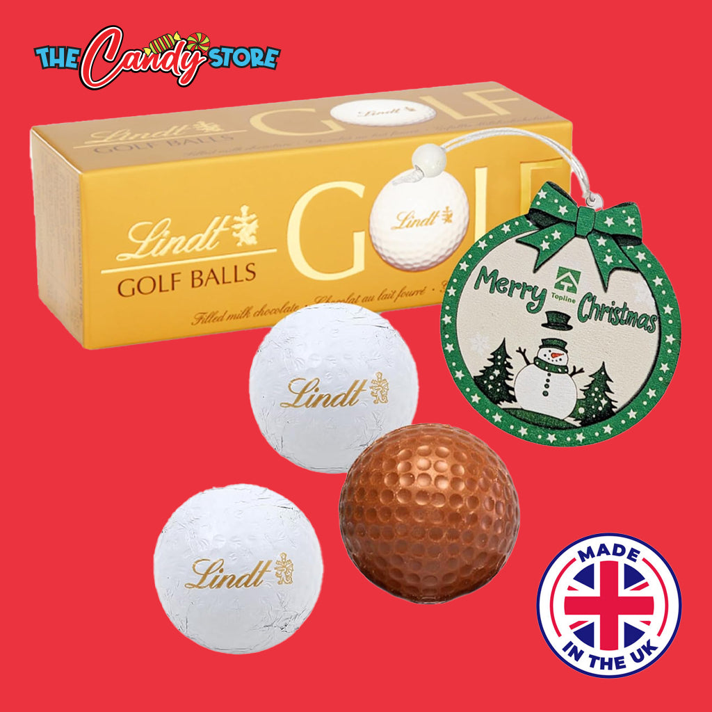 Lindt Milk Chocolate 3 Golf Balls Gift Box