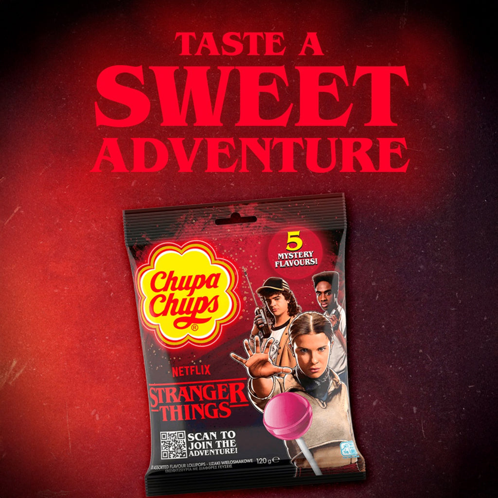 Chupa Chups Stranger Things 5 Flavours Lollipops Bag