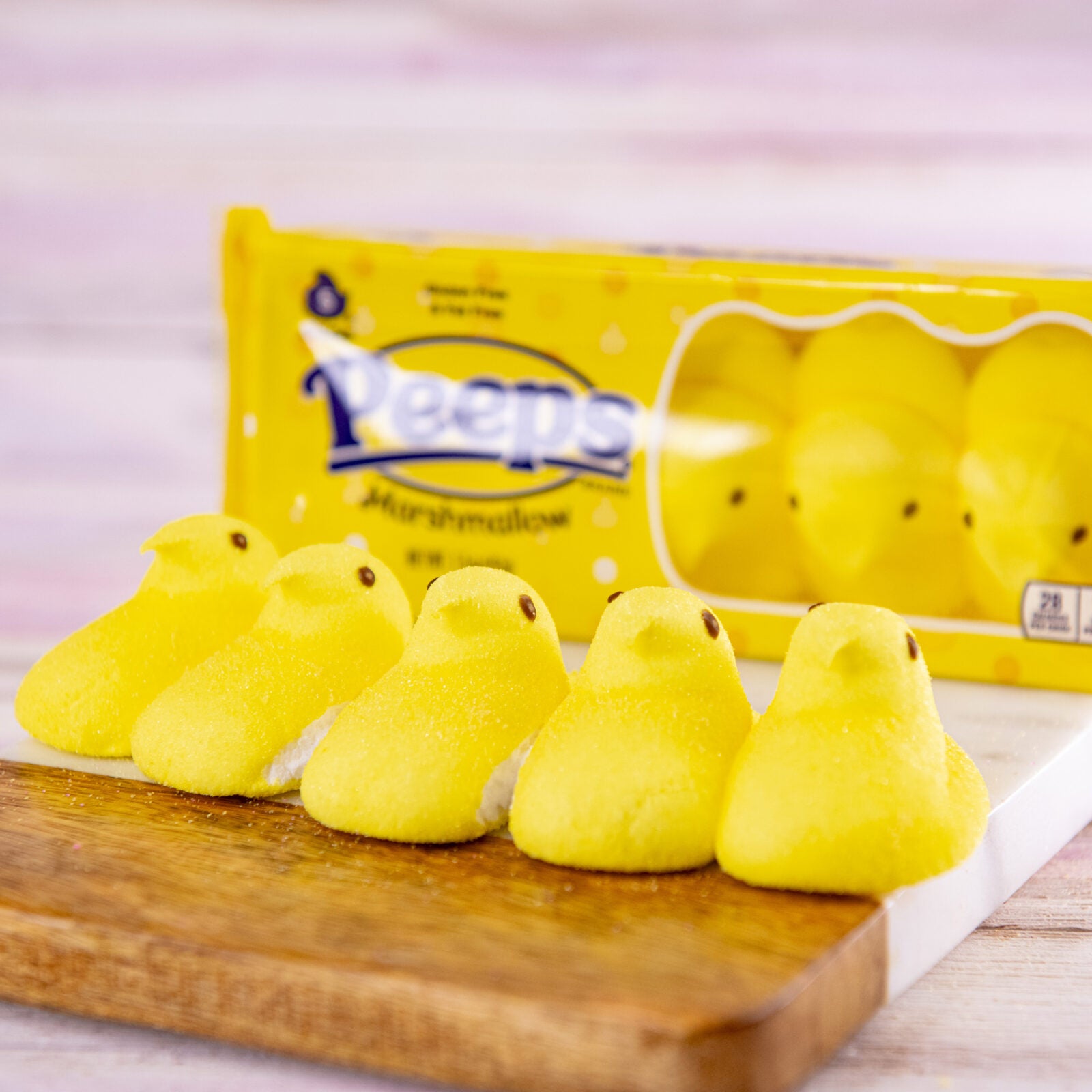 PEEPS Yellow Chicks (Pack of 5) Marshmallow Candy