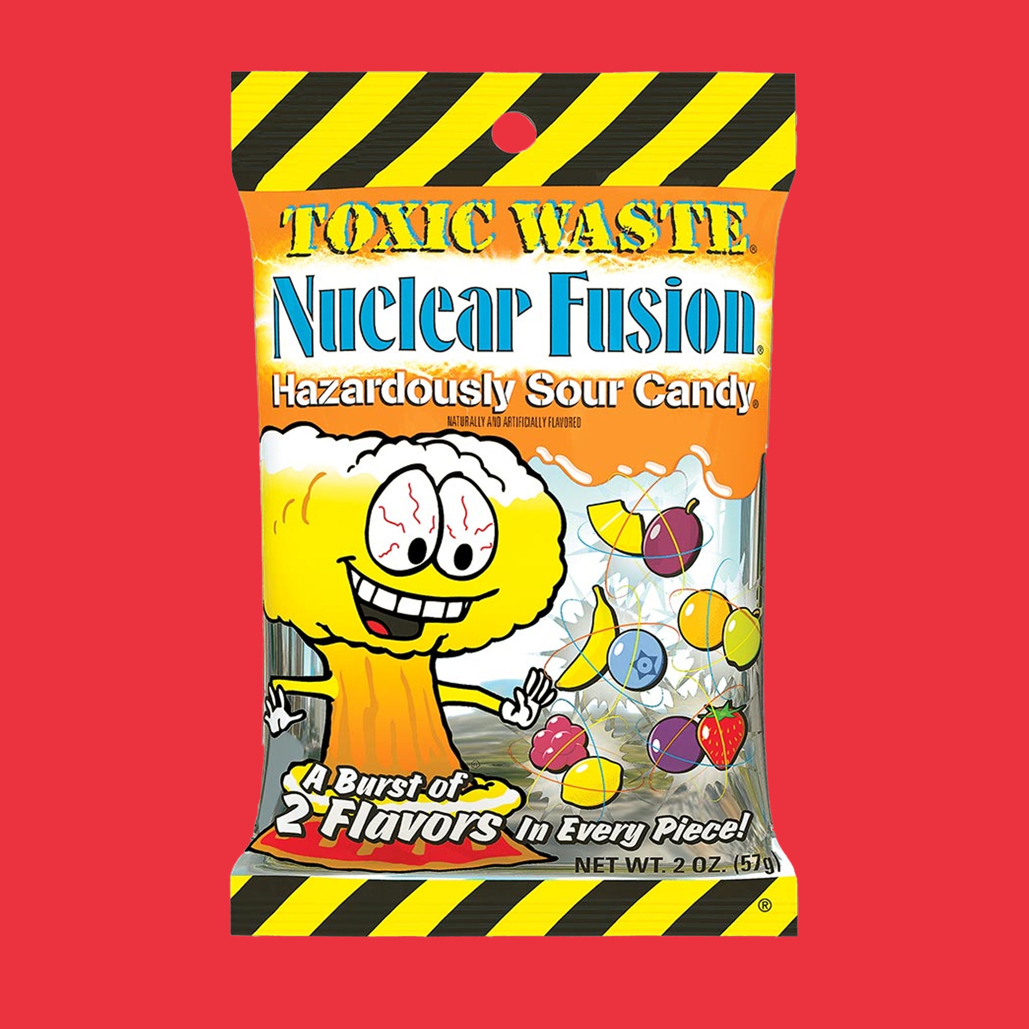 Toxic Waste Nuclear Fusion Hazardously Sour Candy Bag 57g