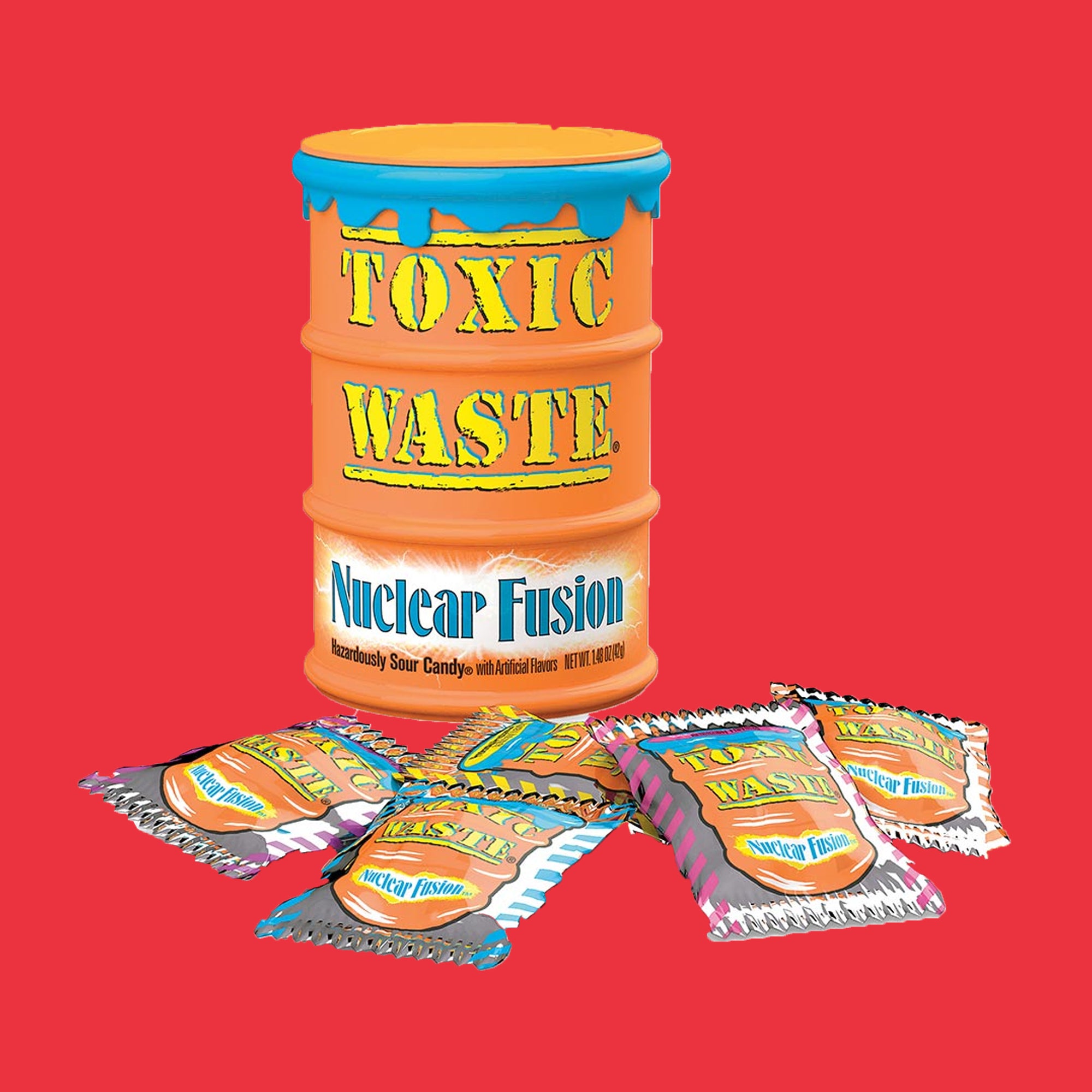 Toxic Waste Orange Drum Nuclear Fusion Hazardously Candy 42g