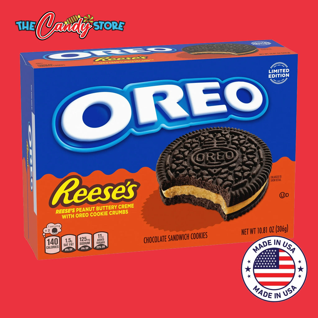 Reese's x Oreo® Peanut Buttery Creme Chocolate Sandwich Cookies